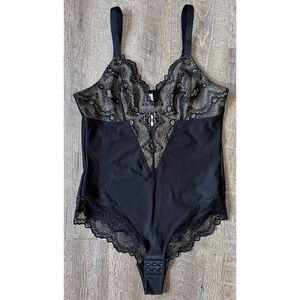 Black Bodysuit Lingerie teddy teddie lace NWOT size‎ XL
